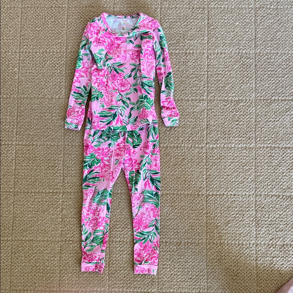 Lilly Pulitzer Floral Long-Sleeve Pajama Set 4T